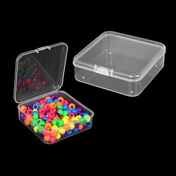 Mini Boxes Square Clear Plastic Jewelry Storage Case Container Packaging Box For Earrings Rings Beads Collecting Small Items