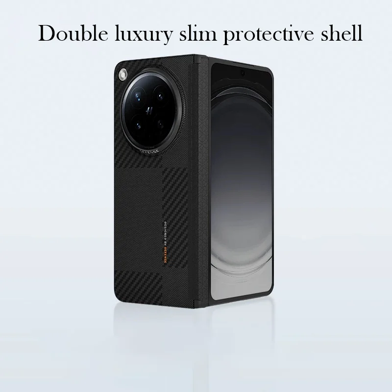 OPPO Find N6용 DEFENSE 탄소 섬유 케이스 OPPO FIND N6용 케블라 무선 충전 백 커버 케이스