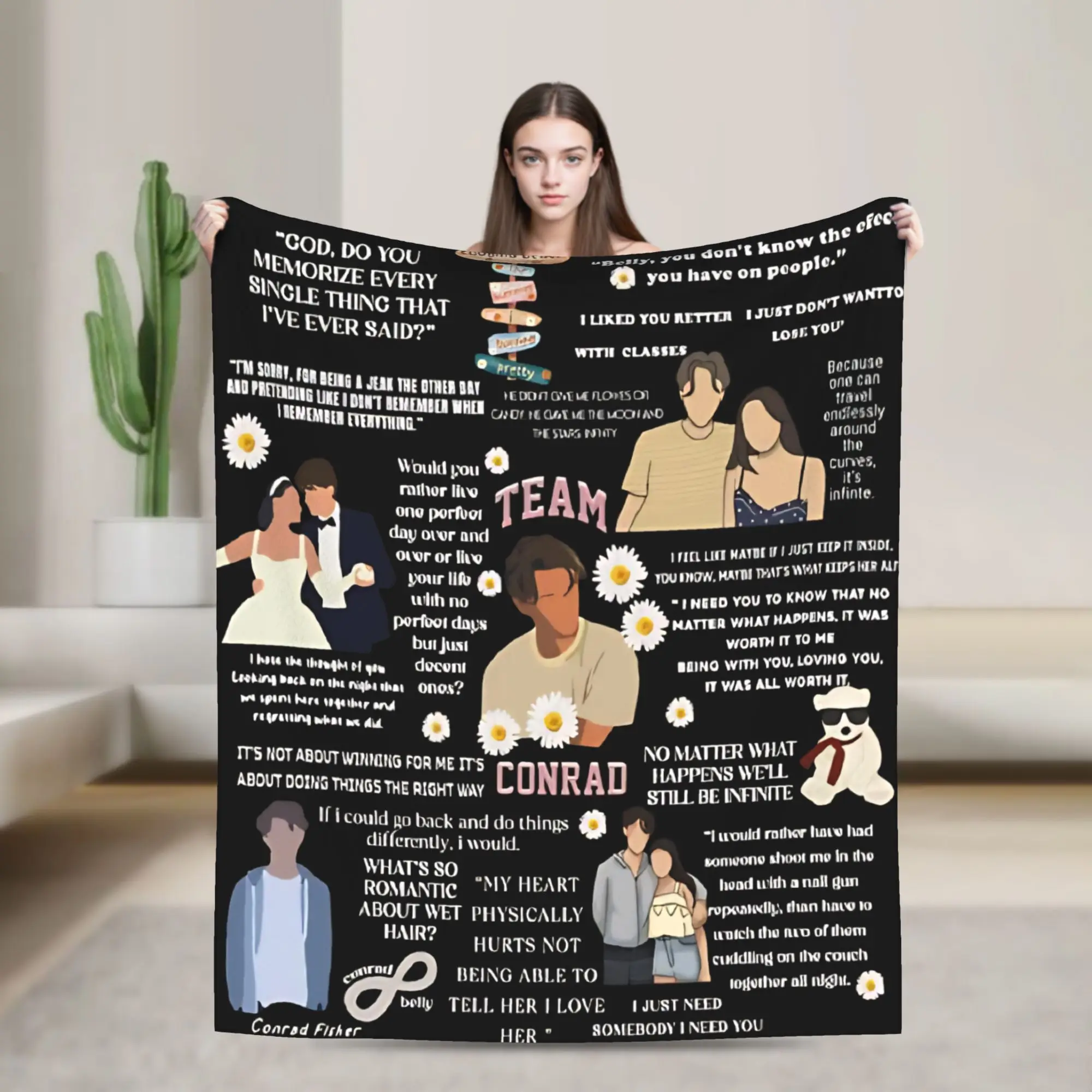 

Флисовые одеяла Conrad Fisher The Summer I Turned, красивые одеяла для постельного белья для спальни, ультра-мягкие пледы для постельного белья