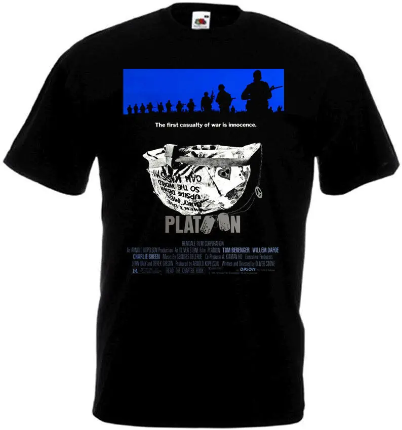 

PLATOON ver.2, постер фильма, футболка черного цвета, все размеры