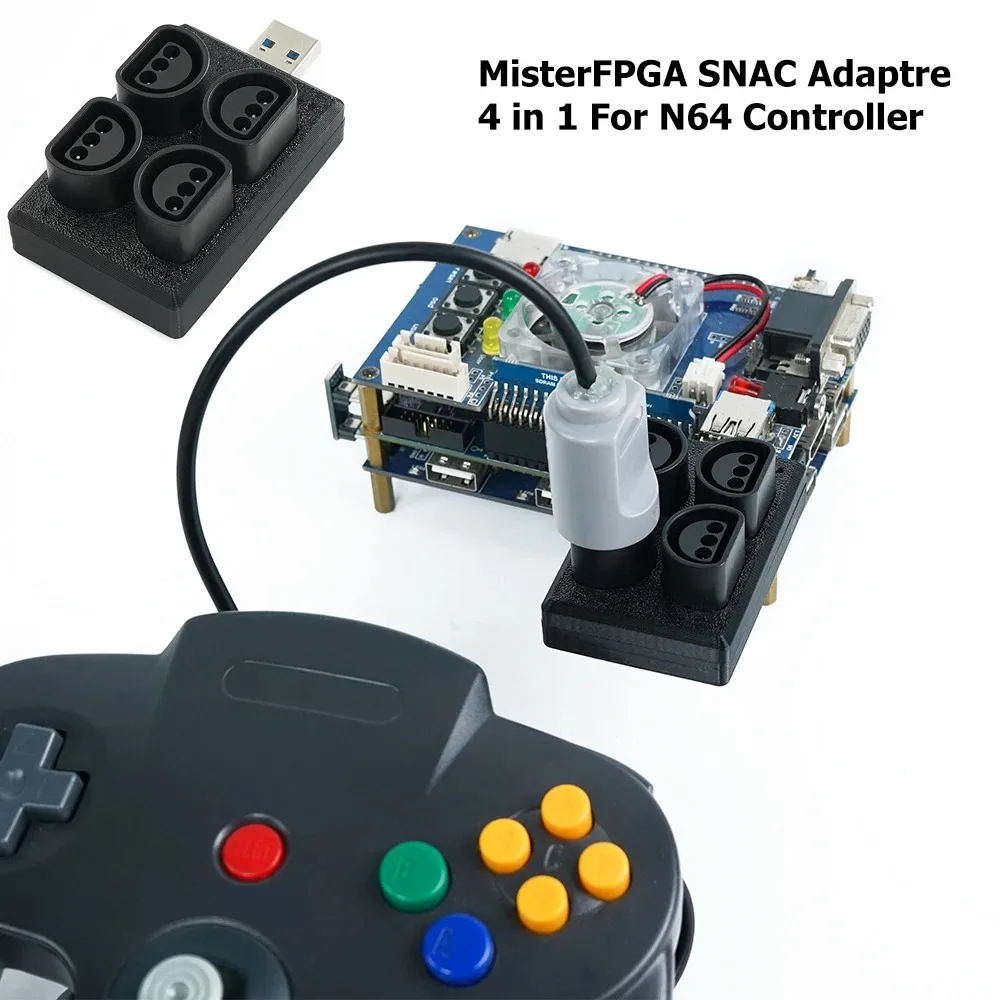 Retro Arcade Game 4 in 1 Mister SNAC Adapter For N64 Controller Connector For MisterFPGA IO Board
