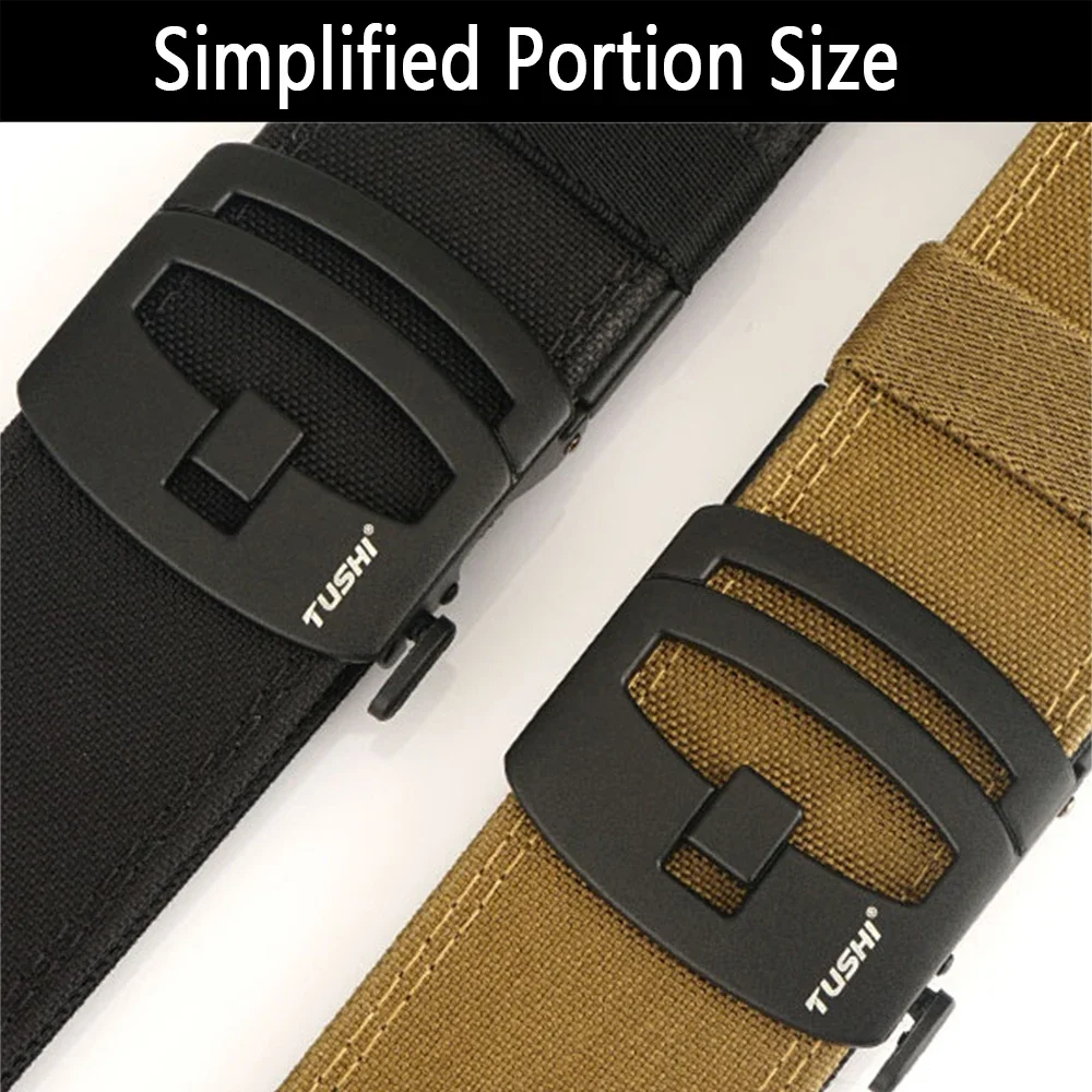 TUSHI Brand 5CM Wide Double-Layer Reinforced Automatic Buckle Shooting Training Quick Hanging Pistol Nylon Belt Outdoor Leisure