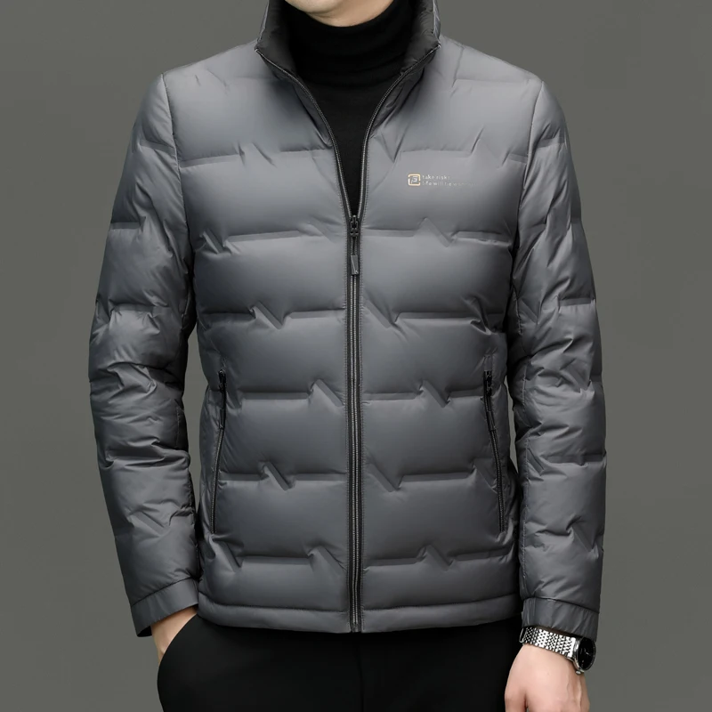 

YEAE Winter Ultra-light Down Jacket 2024 New light Luxury Men's Jack Thickened Duck Down Warm Stand Collar Clothing Coat