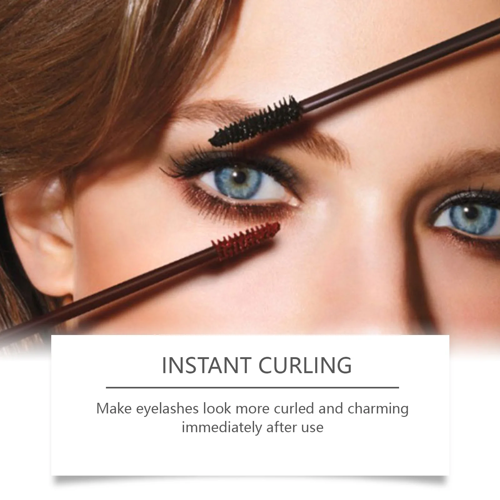 Volume Curled Mascara Waterproof Natural Lengthening Curling Thick Nourish Eyelash Non Smudging Black Brown Eye Makeup Cosmetics