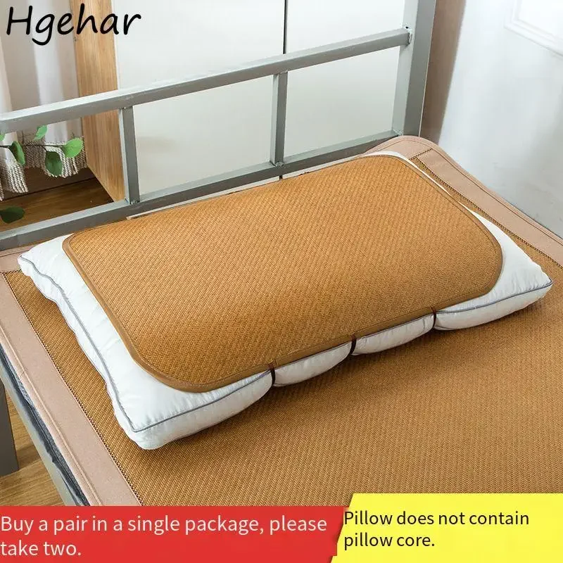 

Summer Bamboo Rattan Pillowcase Cooling Summer Bedroom Comfortable Skin-friendly Bedding Household Dormitory Pillow Cover Home