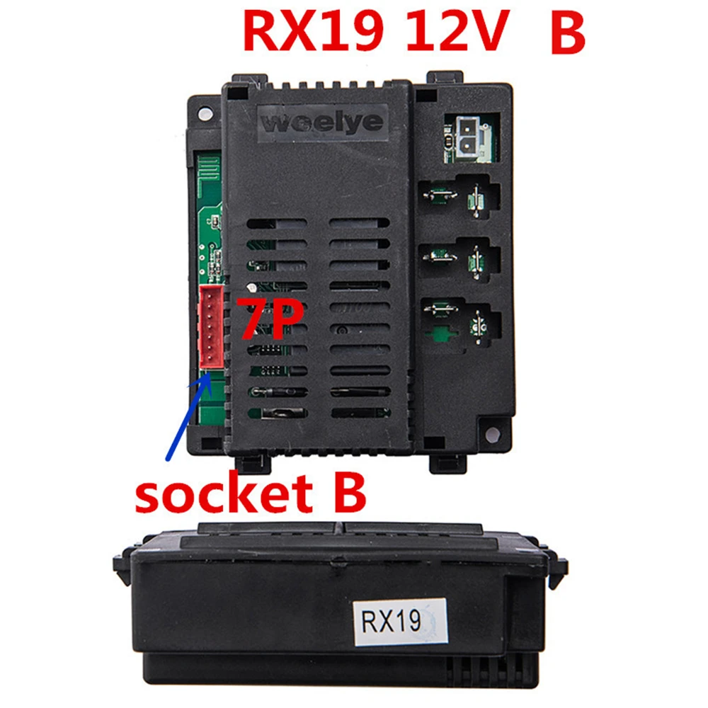 RX19 12V weelye 2.4G Bluetooth, pengendali jarak jauh dan penerima (opsional) untuk anak-anak bertenaga berkendara di mobil suku cadang