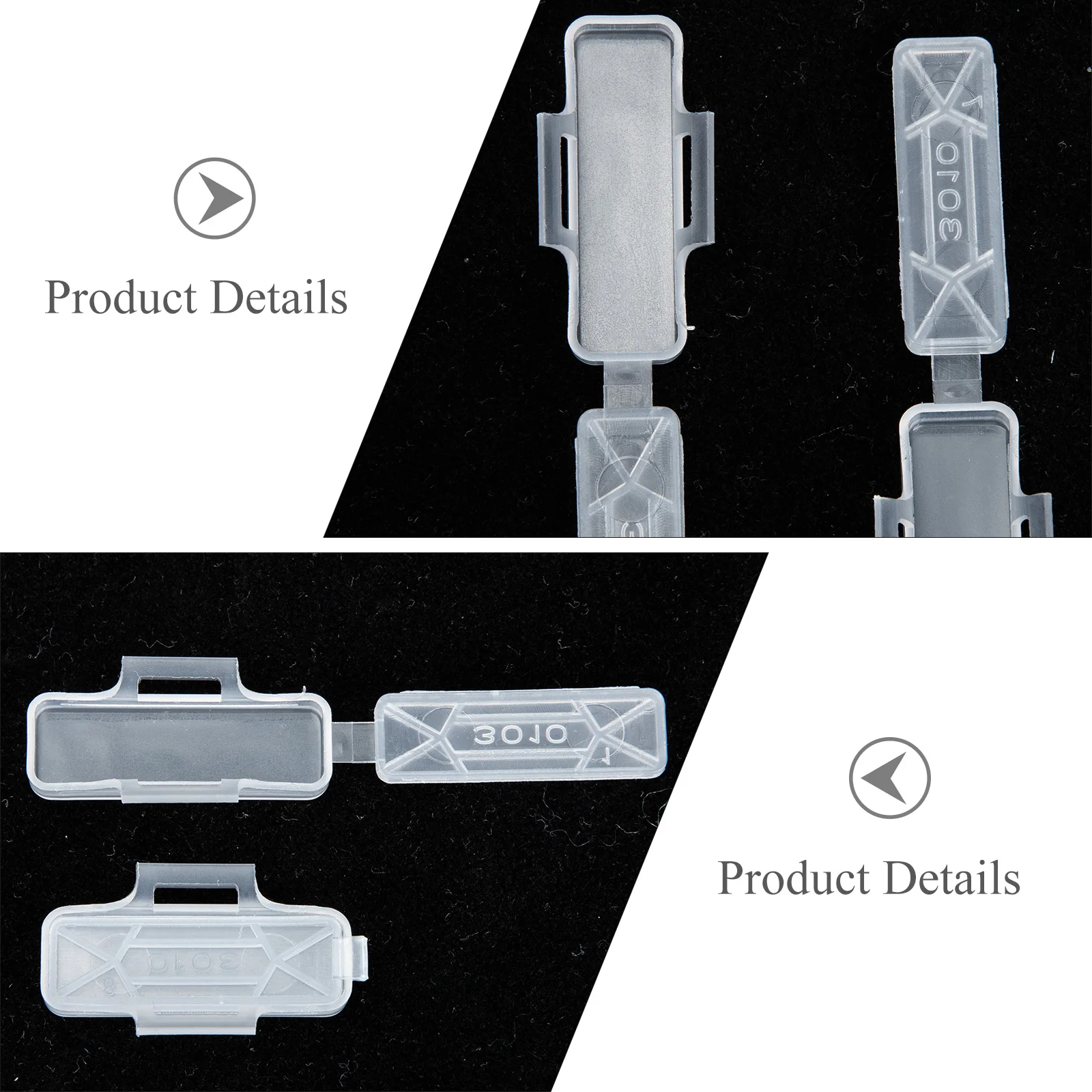 

100pcs Cable Identification Box Acid Resistant Plastic Mark Holder Fasten Cover Wide Used For Computer Cables Household