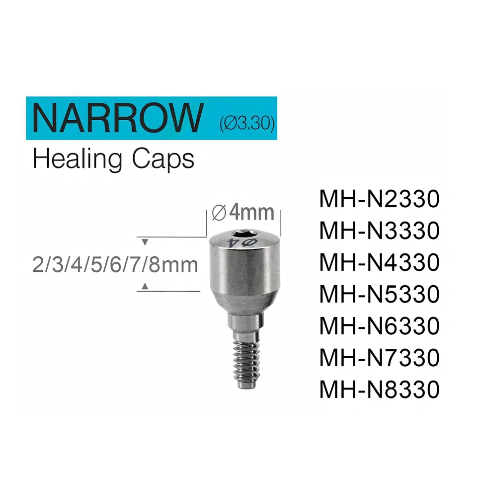 10Pcs Dental Healing Abutment Compatible With MIS Implant System Titanium Internal Hexagon Gingiva Former Screws Cap Cuff Height