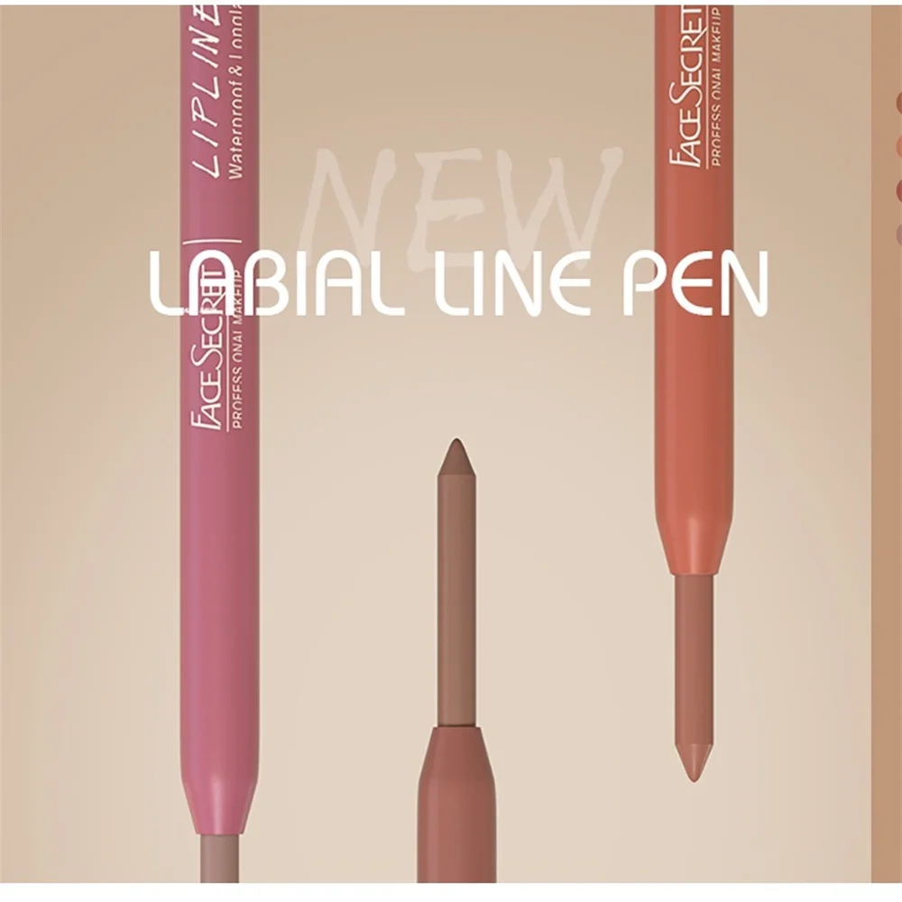 Matte Nude Lipstick Lip Liner 2 In 1 Long Wearing Waterproof Lip Ink Crayon Built-in Sharpener Professional Makeup For Women