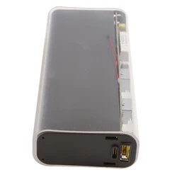 DIY Power Bank Case Powerbank Case Parts Fast Charging Board 100W With USB TYPE C Two-Way Suit 18650/21700 Battery Case Grey