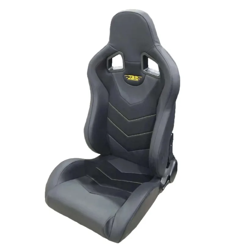 1076 Series Black PVC Adjustable With Sliders Universal Automobile Car Use SIM Racing Seats