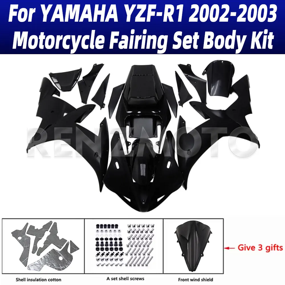 

YZF R1 02-03 мотоциклетный комплект, обтекатель для Yamaha YZF-R1 2002-2003, пластиковая защитная пластина, аксессуары, корпус Y1003-119a