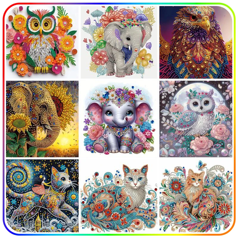 

SDOYUNO-Special Shaped Diamond Painting Animals Complete Kit Accessories Crystals Rhinestones Pictures Arts Crafts Cross Stitch