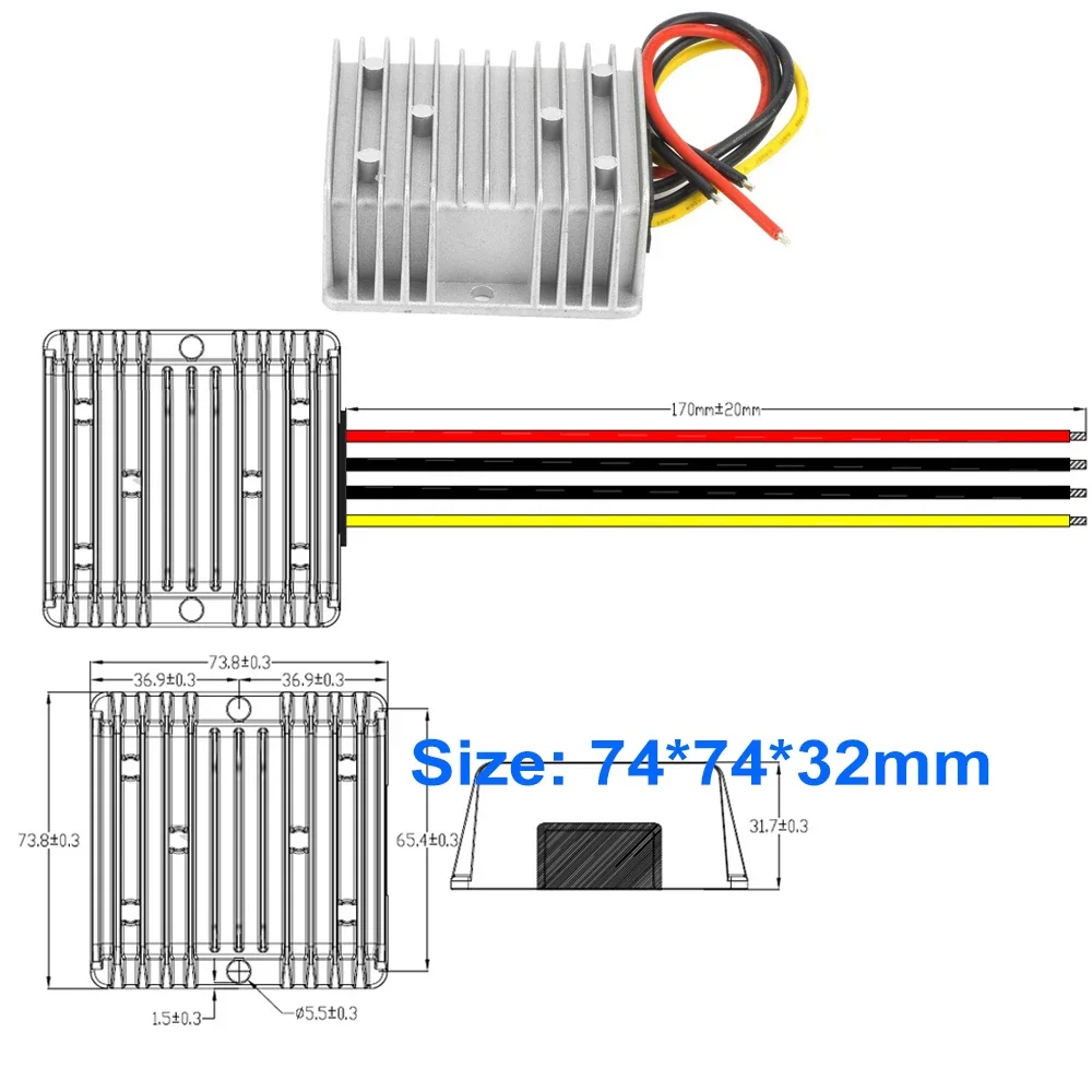 12V 24V TO 5V 5A 3A 10A 30A 50A 20A 48V To 5V 5A-20A Step Down DC Power Converter Buck Voltage Regulator Supply Module for Car