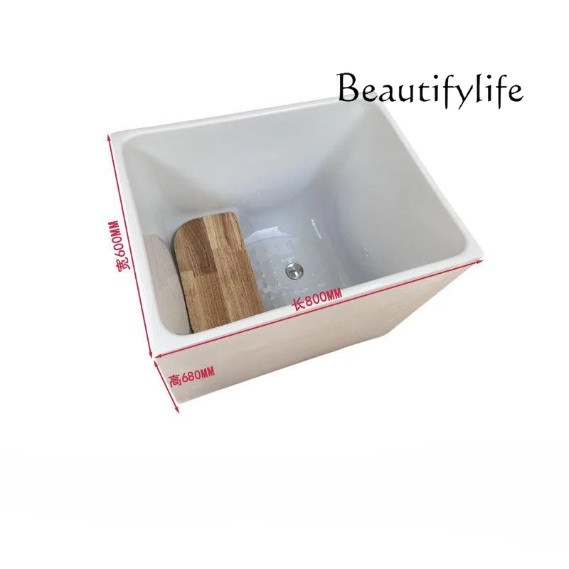 Household Deep Bubble Mobile Japanese Bathtub Acrylic Mini Independent Bathtub