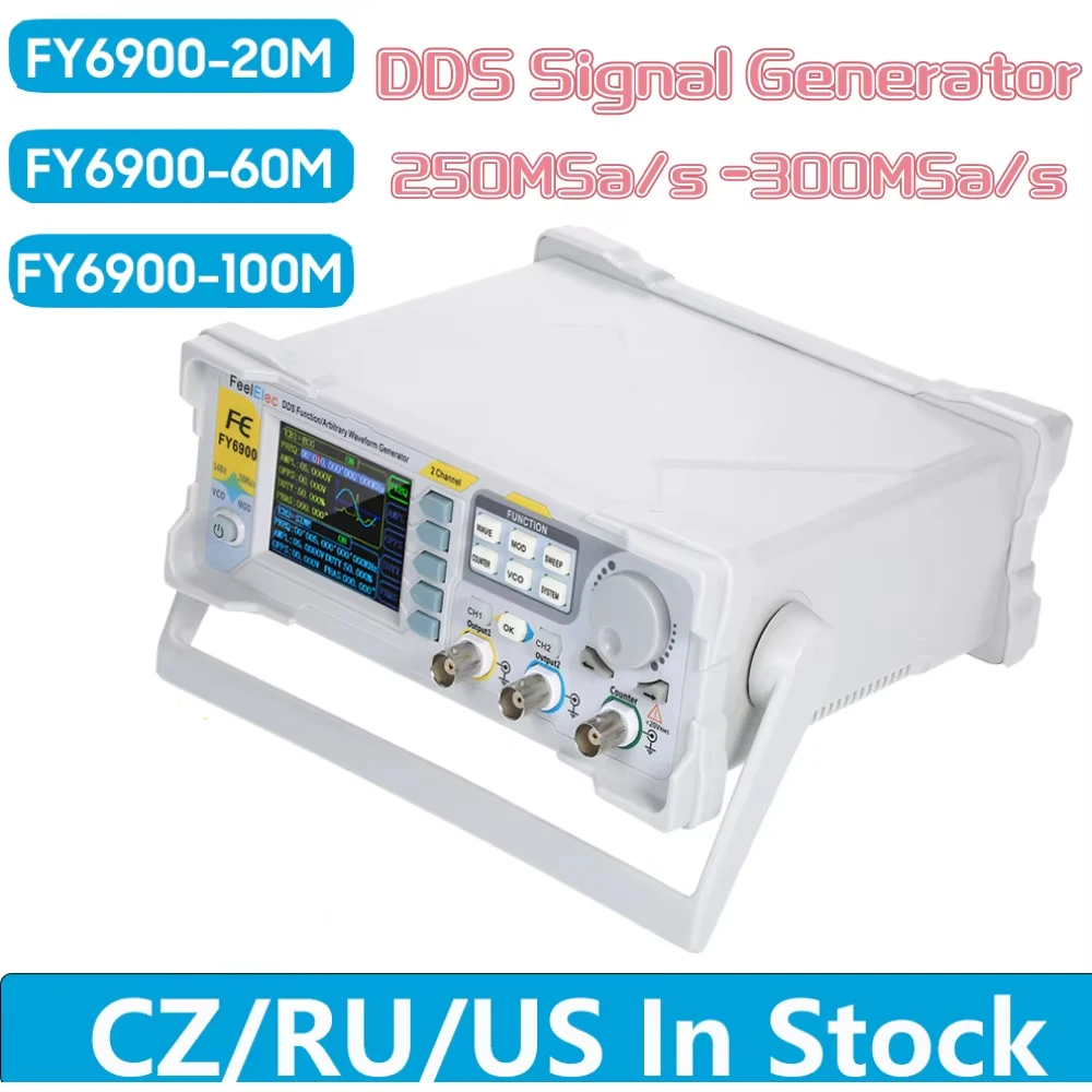 KKmoon FY6900-60M/20M/100m Signal Generator High Precision Digital DDS Dual-channel Function Signal/Arbitrary Waveform Generator