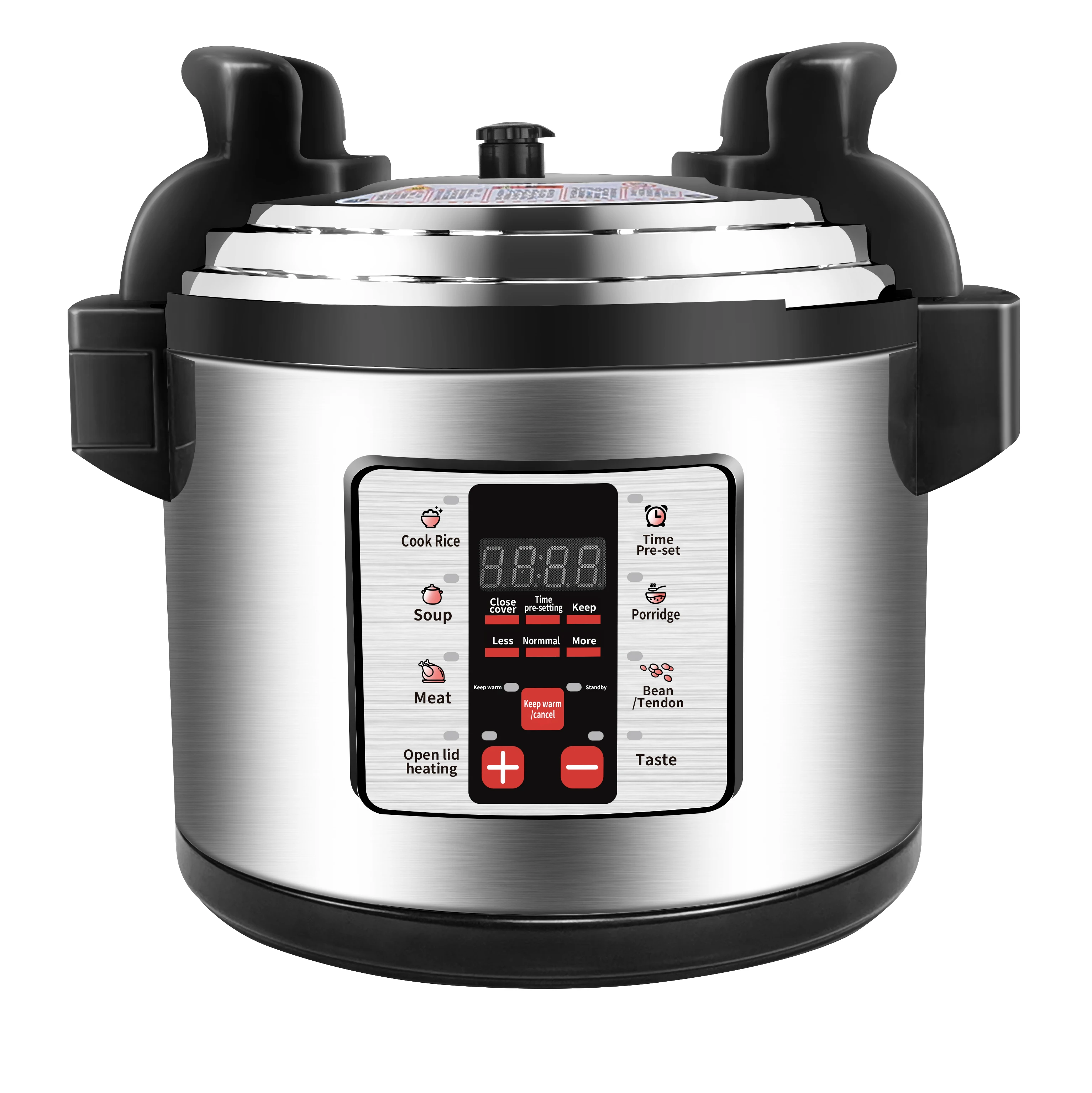 Big Size 45 Liter Commercial Use Electric Pressure Cooker Stainless Steel Body Safety Use Long Time Keep Warm Nutrition Cooker