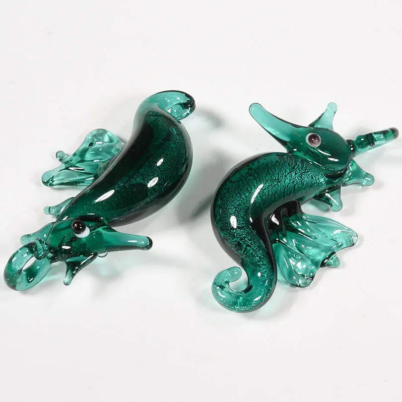 

8pcs Marine Life Glass Jewelry Accessories Fashionable High-Quality Diy Bracelets Keychains Seahorses Pendants Jewelry Materials