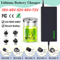 42V 54.6V 58.8V 67.2V 84V 2A 3A 5A Lithium Battery Smart Charger With fan For 10S-20S 36V-72V Li-ion Cells Safety Fast charging