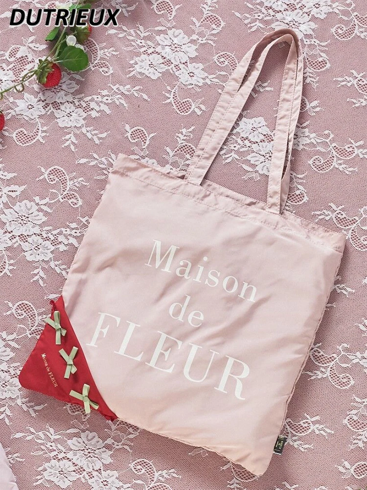 

Spring Autumn Handbag 2024 New Strawberry Canvas Bags Foldable Portable Protection Casual Bags Hanging Women's Handbags