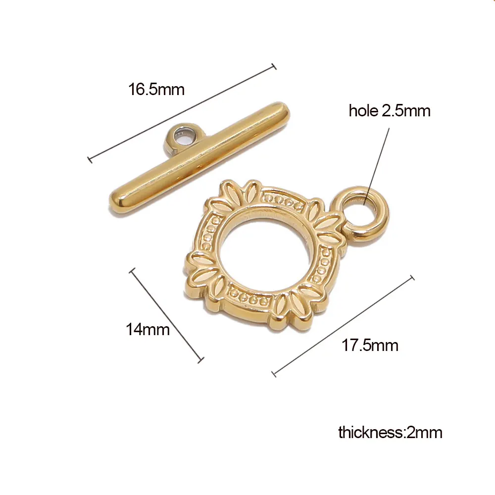 4 Sets Stainless Steel Irregular OT Clasps Bracelet Toggle Clasp Connectors for DIY Bracelet Necklace Jewelry Making Wholesale