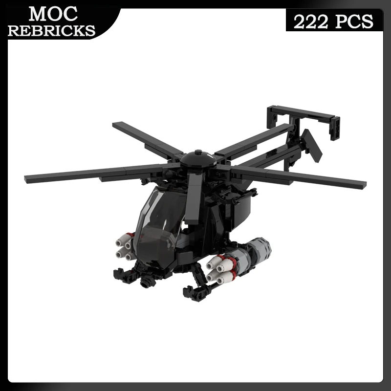 Air Force Series Military Little Bird Helicopters Capable Carrying Soldiers MOC Building Block Brick Toy Boy Birthday Gifts