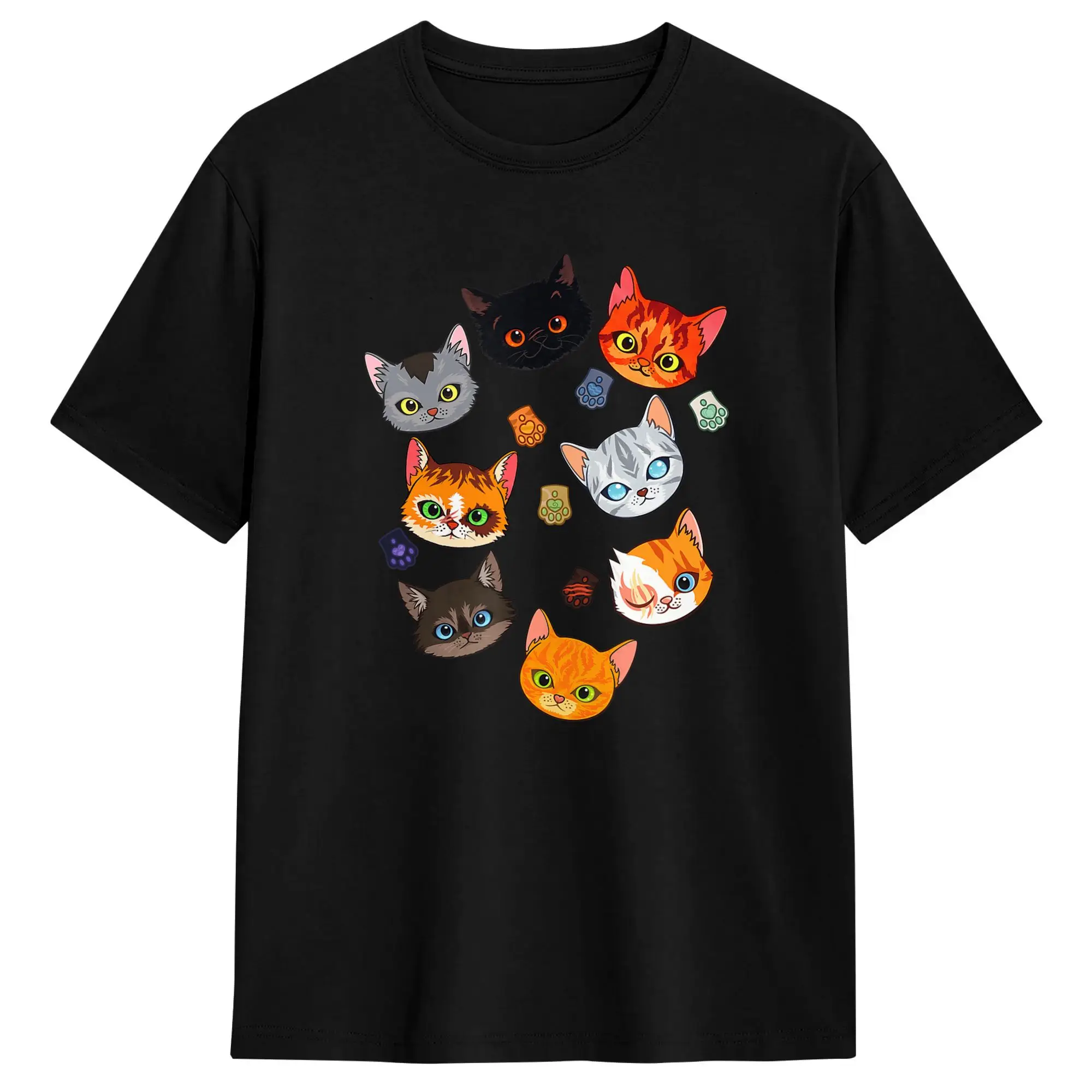 Wind Shadow River Star Thunder Sky Cat Feline Fire Star Cat T Shirt Summer  Hip Hop T Shirts Cotton O Neck Tees Short Sleeve