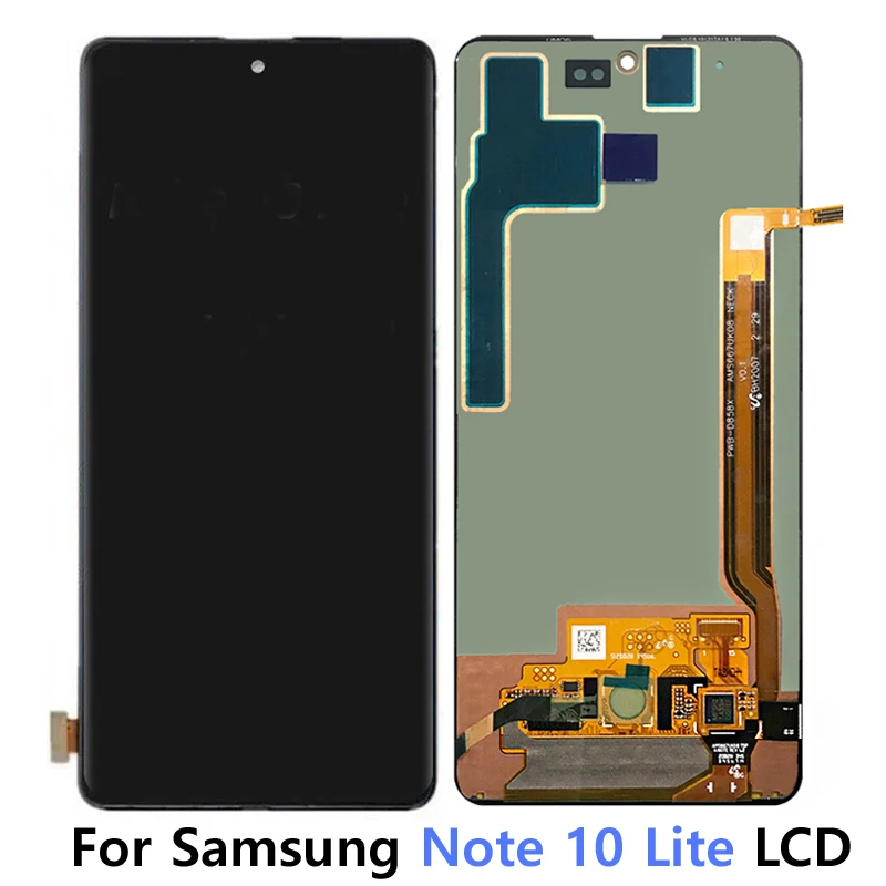 For Samsung Note 10 Lite OLED Lcd Display Digital Touch Screen For Samsung Note10 Lite SM-N770F LCD Screen Support Fingerprint