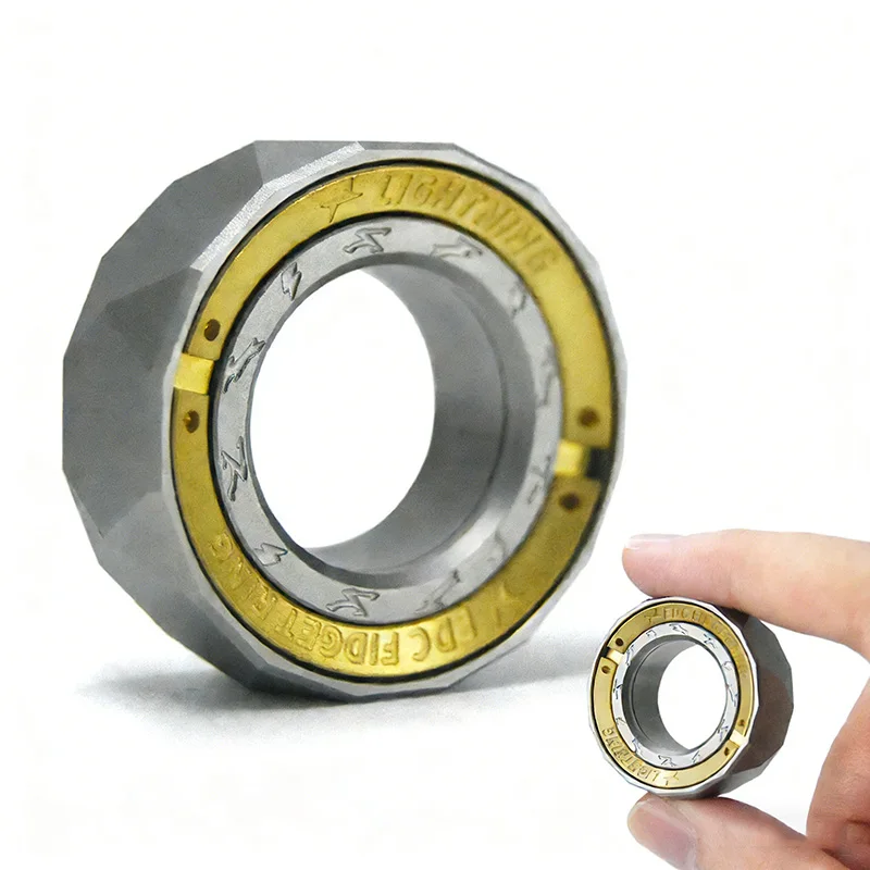 Mechaniczny Pierścień Antystresowy EDC Ze Stali Nierdzewnej Z Mechanizmem Szczękowym Magnetyczny Dla Dorosłych Spinner Antystresowy Na Biurko Zabawki Antystresowe