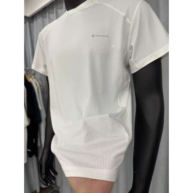 snow peak Plaid Round Neck Spo - Summer Hiking Clothing 评论和价格