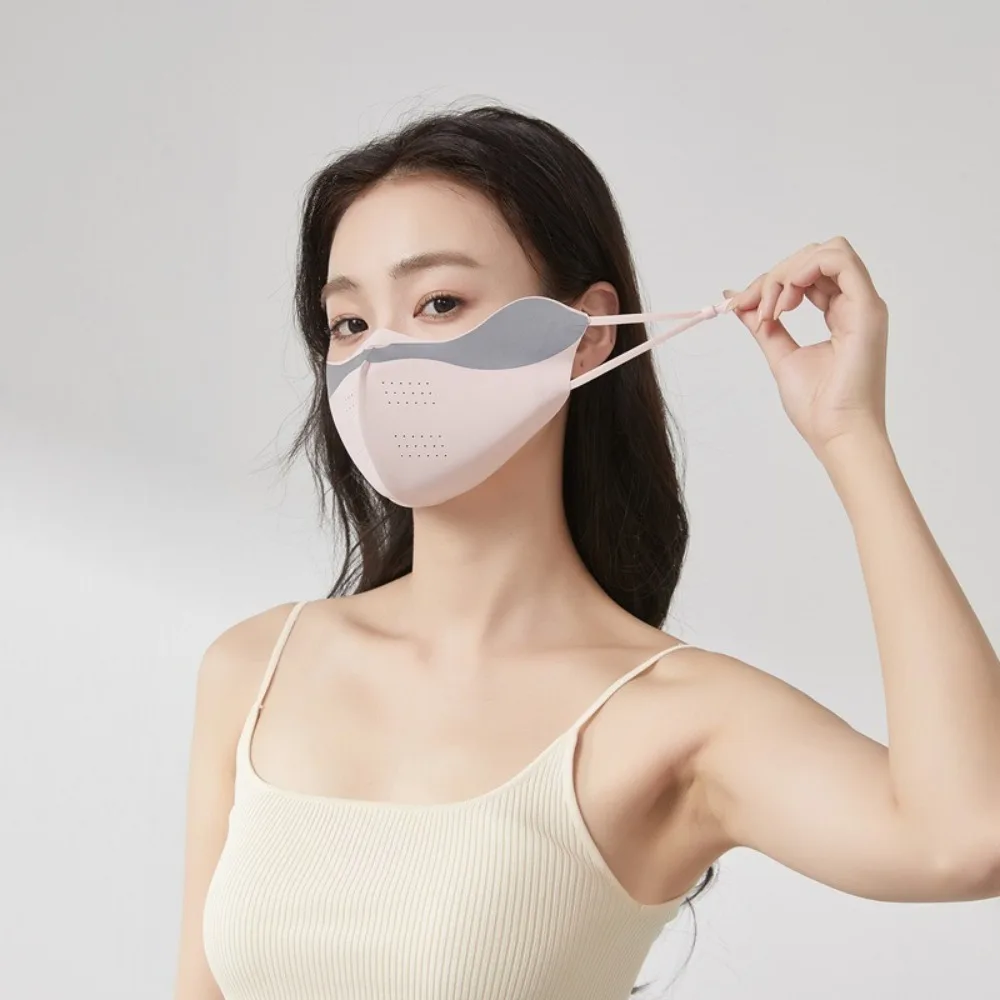 Новая дышащая маска из ледяного шелка, моющаяся анти-УФ-маска для лица для верховой езды, пылезащитная солнцезащитная маска, подарок