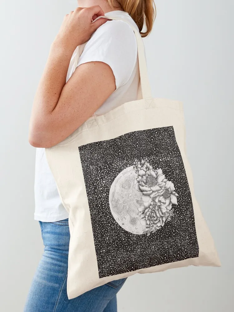 

Moon Abloom Tote Bag canvas tote canvas shopping bag tote bags men bags for women