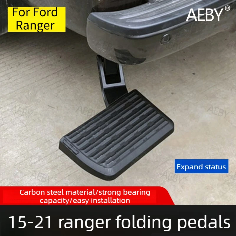 

For Ford Ranger 2015-2021 Heavy duty anti-slip tailgate folding steps,Folding pedal tailgate entry assist,Side steps,Accessories