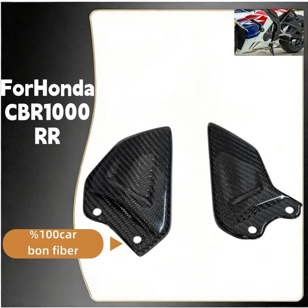 FOR  HONDA CBR1000RR-R%100 carbon fibre Motorcycle AccessoriesFootPeg Footrest Rear set Heel Plates Guard Protector Fits