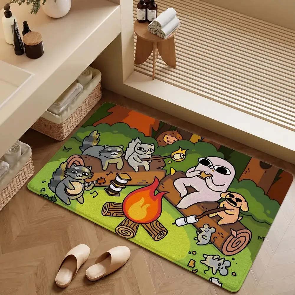 Floor Bean Mat Hambley Soft Character Flannel Entrance Ketnipz Doormat Non-Slip Washable Rug Bedroom Kitchen Home Harry Decor