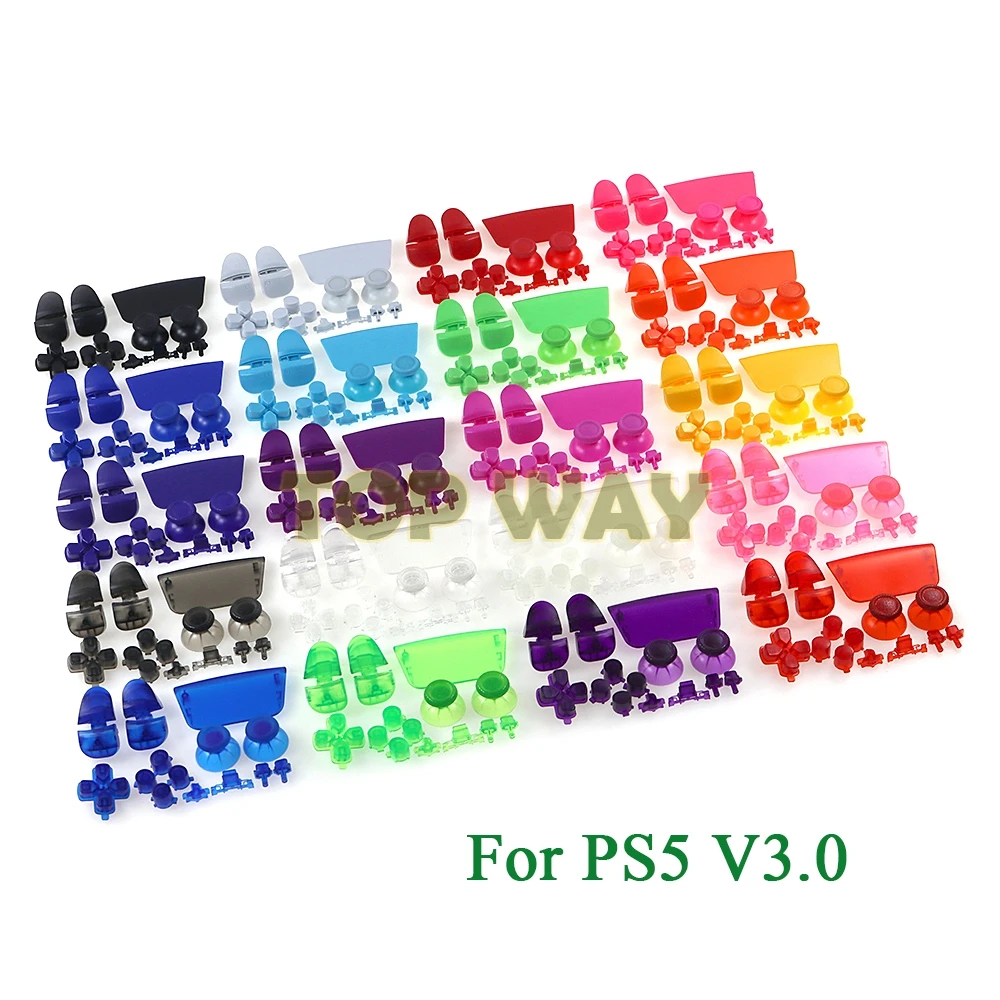 

10sets Buttons Set For PS5 V3 3.0 BDM-030 Gamepad Controller L1 R1 L2 R2 D-pad Key Thumb Sticks Caps Touch Panel Accessories