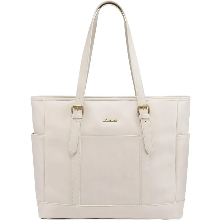 

LOVEVOOK Laptop Tote Bag for WomenVintage Leather Work Tote Bag for Women 15.6 Inch Computer Briefcase Bag for Women Waterproof
