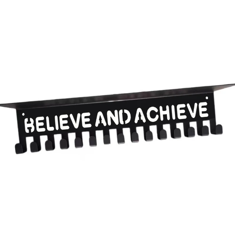 Metal Medal Display Rack Wall Mount Trophy Holder For Sports Cheerleading Gymnastics Soccer Softball Home Or Office Decor Utilit