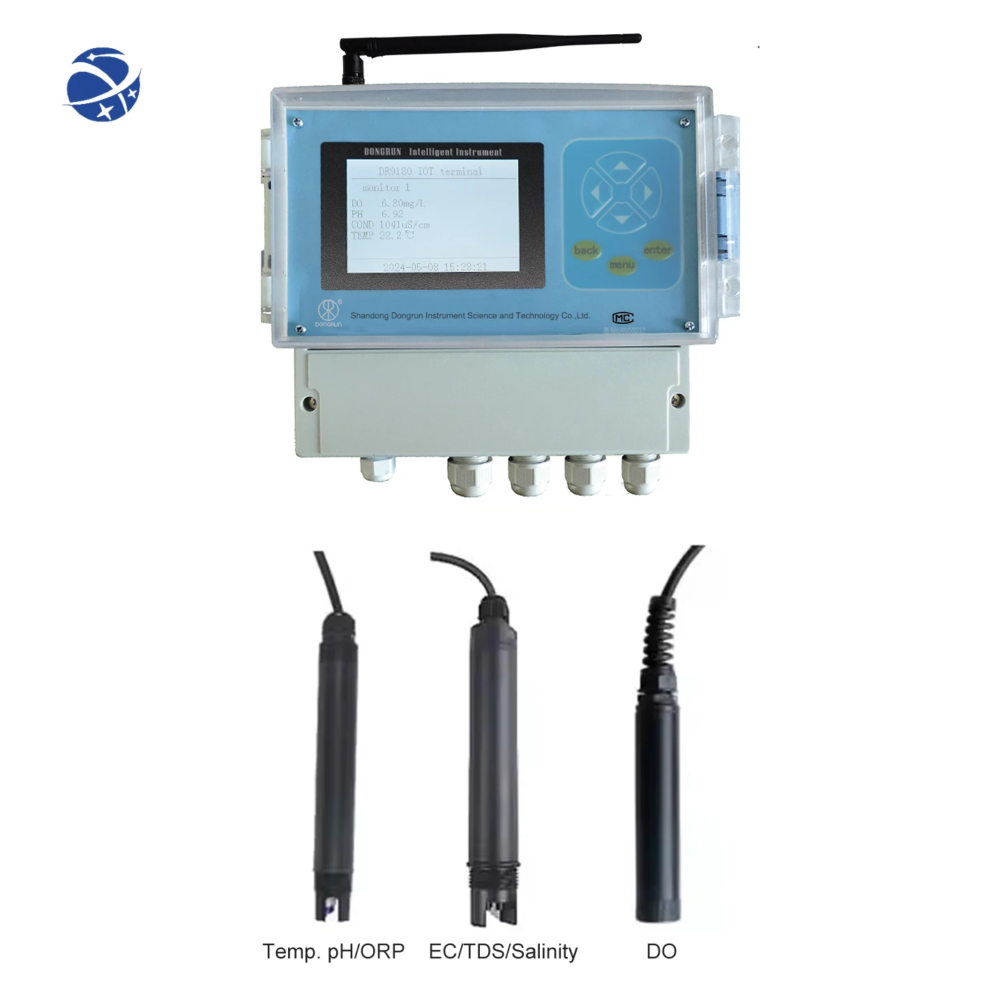 

YUNYI Real-time Multi parameter WIFI Smart Water Quality Meter with Temp. pH ORP EC TDS Salinity DO Sensor for IoT Aquaculture