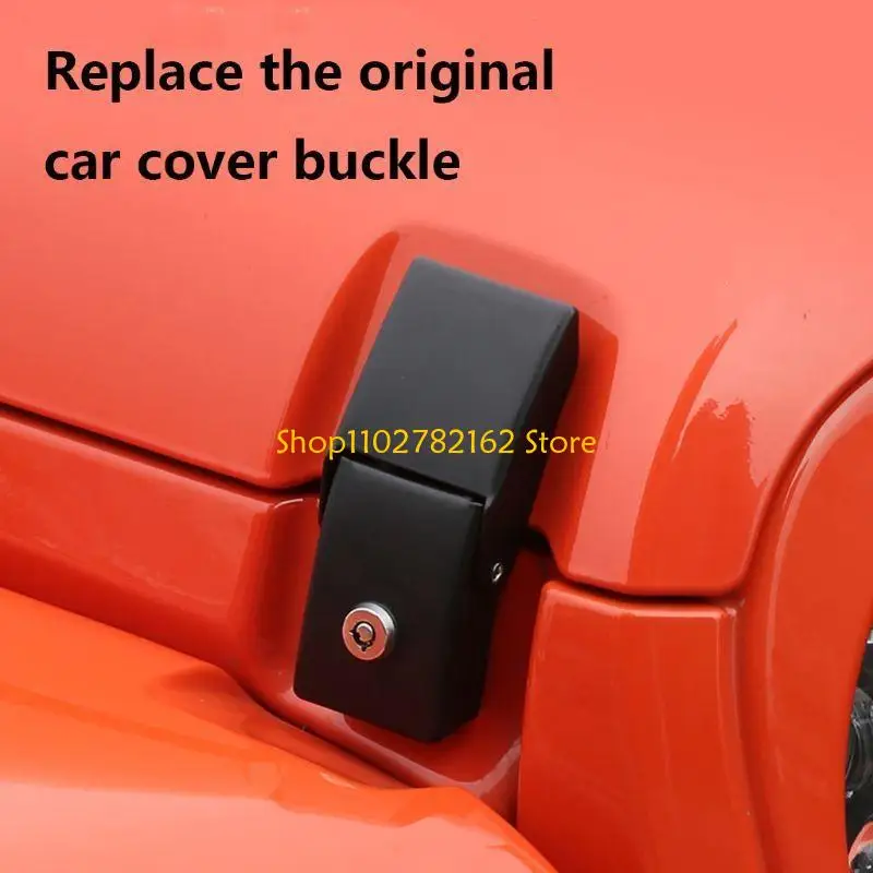 

547B Bracket Latches Black Hood Lock Latches Buckle Holder For Wrangler Hood Catch