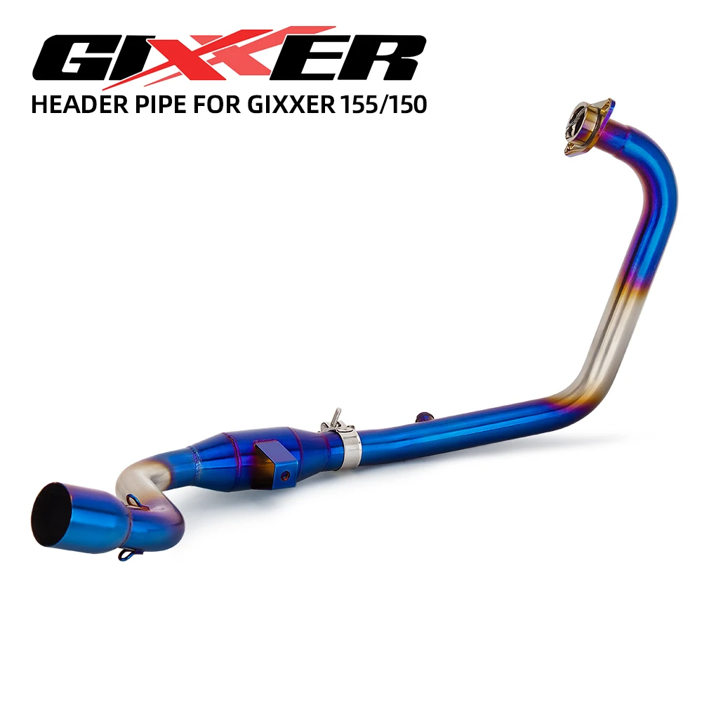 Motorcycle Exhaust System Modify Front Link Pipe Stainless 51mm Interface Slip On Tube For SUZUKI GIXXER155 GIXXER 155 150 SF155