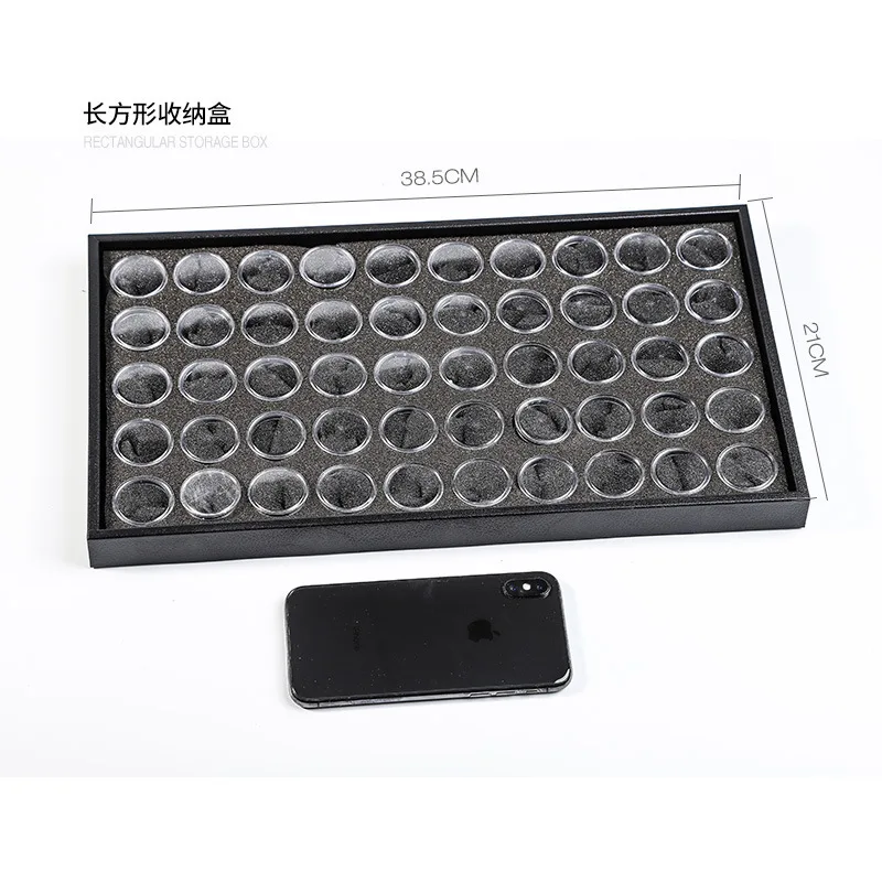 

1Set Display Case Diamond Gemstone Storage Box Small Round Plastic Containers Box Jewelry Organizer Container With Foam