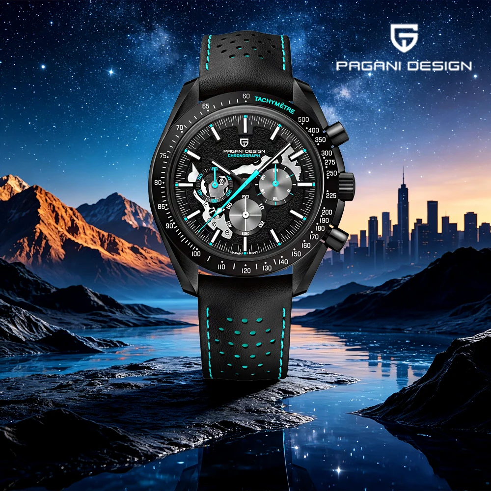 2026 neue Pagani Design Marken-Herrenuhren Top-Luxus VK63 Chronograph Herren-Quarzuhr AR Saphir Wasserdichte Uhren für Männer