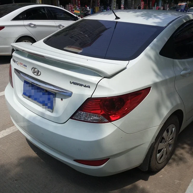 ABS Material Car Rear Wing Primer Color Rear Spoiler For Hyundai Verna Spoiler 2010-2013