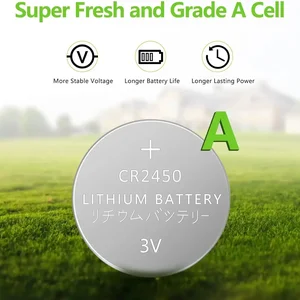 بطارية ليثيوم CR2450 3V CR 2450 DL2450 BR2450 LM2450 KCR5029 للعبة مفتاح السيارة جهاز التحكم عن بعد على مدار الساعة LED ضوء زر عملة خلايا أفضل 10 بطاريات ليثيوم للسيارات - رقم 3
