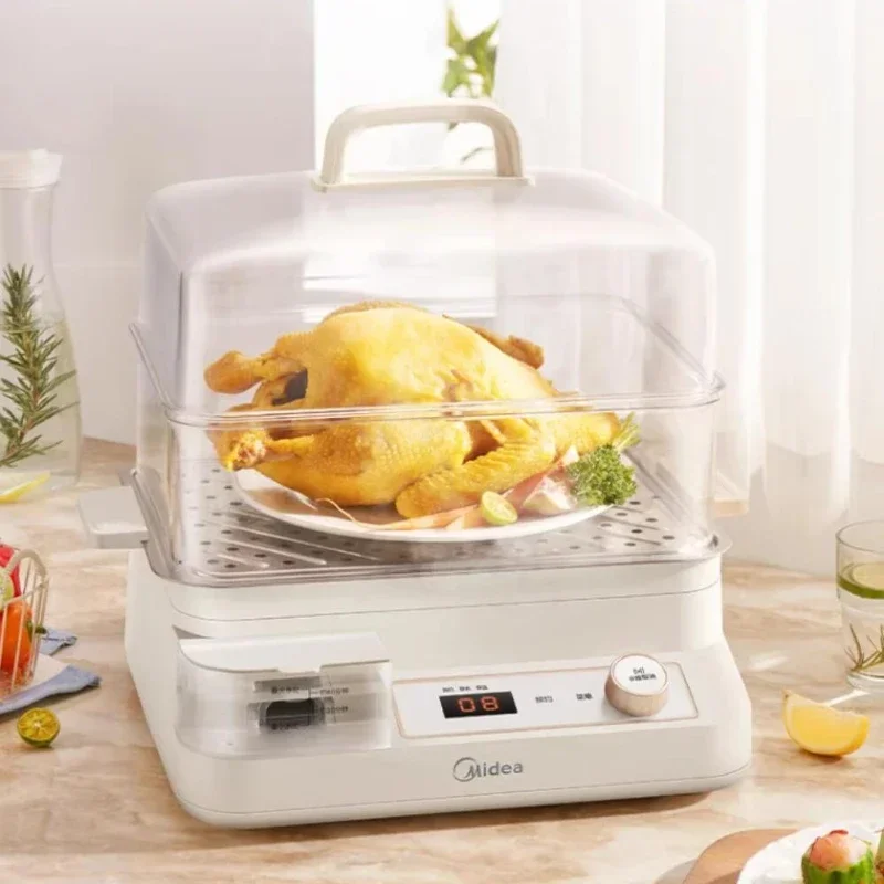 Cuiseur vapeur électrique en acier inoxydable pour la maison, cuisson à la vapeur intelligente automatique, chauffe-aliments à 3 couches, 220V, 138 cocinar