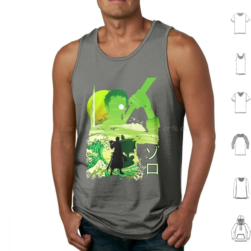 Roronoa Zoro Tank Tops Print Cotton Mugiwara Anime Hats Zoro Luffy Roronoa Zoro Monkey D Luffy Zoro Zoro Manga