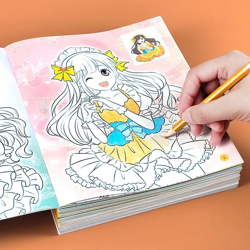 Princess's Versatile Coloring Book, Children's Coloring and Painting Enlightenment Education Book,Storybook Libros Para Colorear