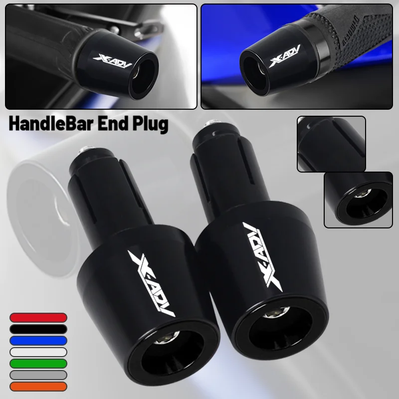 

X-ADV Motor HandleBar Grips Ends Handle bar Grip Plug Anti Slider Cap 7/8" 22mm For HONDA XADV 750 XADV750 xadv750 2017-2022