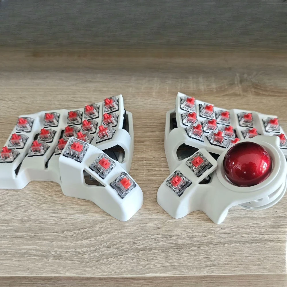 

For Nano 35 Curved Split Keyboard Kit Customized Bluetooth Wired Dual-mode Mechanical Keyboards 3D Printing Zmk Key Boards